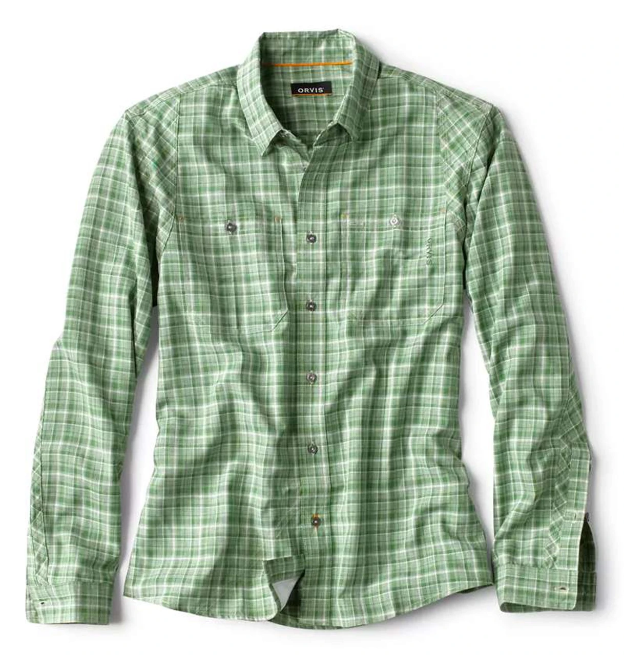 Orvis Chambray Plaid Long Sleeve Work Shirts 4 Orvis Chambray Plaid Long Sleeve Work Shirts - Image 2