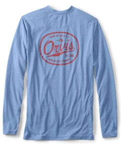 Orvis Dri-Release Long Sleeve Logo Shirt - Bluestone - Large