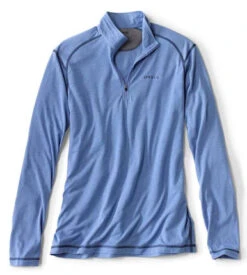 Orvis Dri-Release Quarter Zip Shirt - Bright Cobalt - Medium