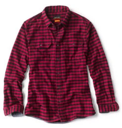 Orvis Mid Mountain Tech Flannel Shirt - Cardinal - X-Large