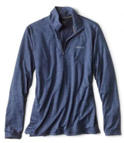 Orvis Performance 1/4 Zip Shirt - Desert Blue - Large