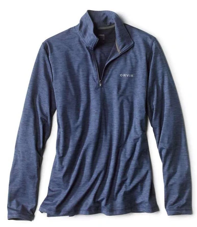 Orvis Performance 1/4 Zip Shirt - Desert Blue - Large 3 Orvis Performance 1/4 Zip Shirt - Desert Blue - Large